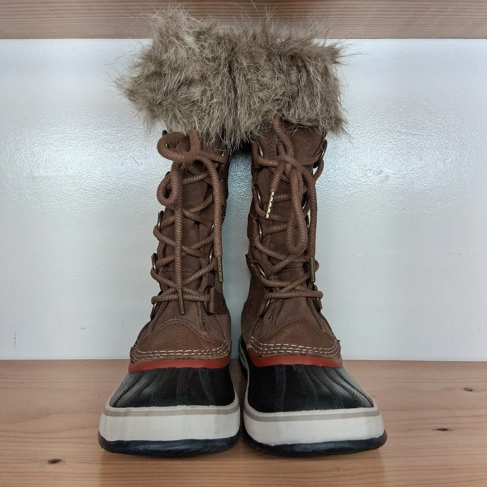 Sorel Joan of Arctic Faux Fur Waterproof Suede Leather Boots‎ Women's Size 6